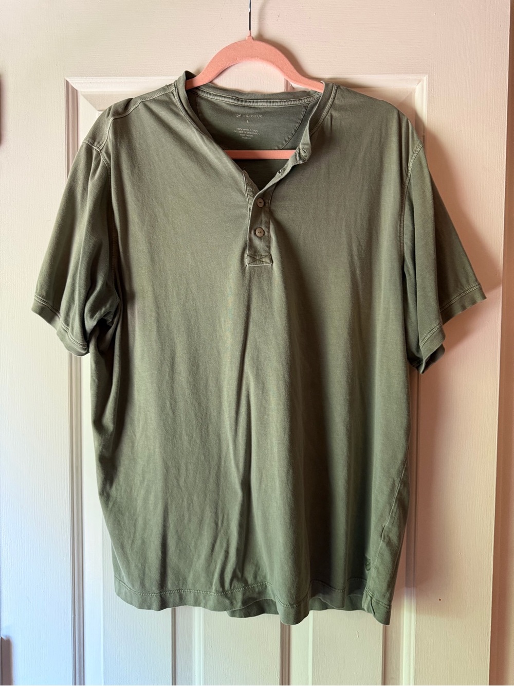 Daniel Cremieux Olive Short-Sleeve Henley Polo